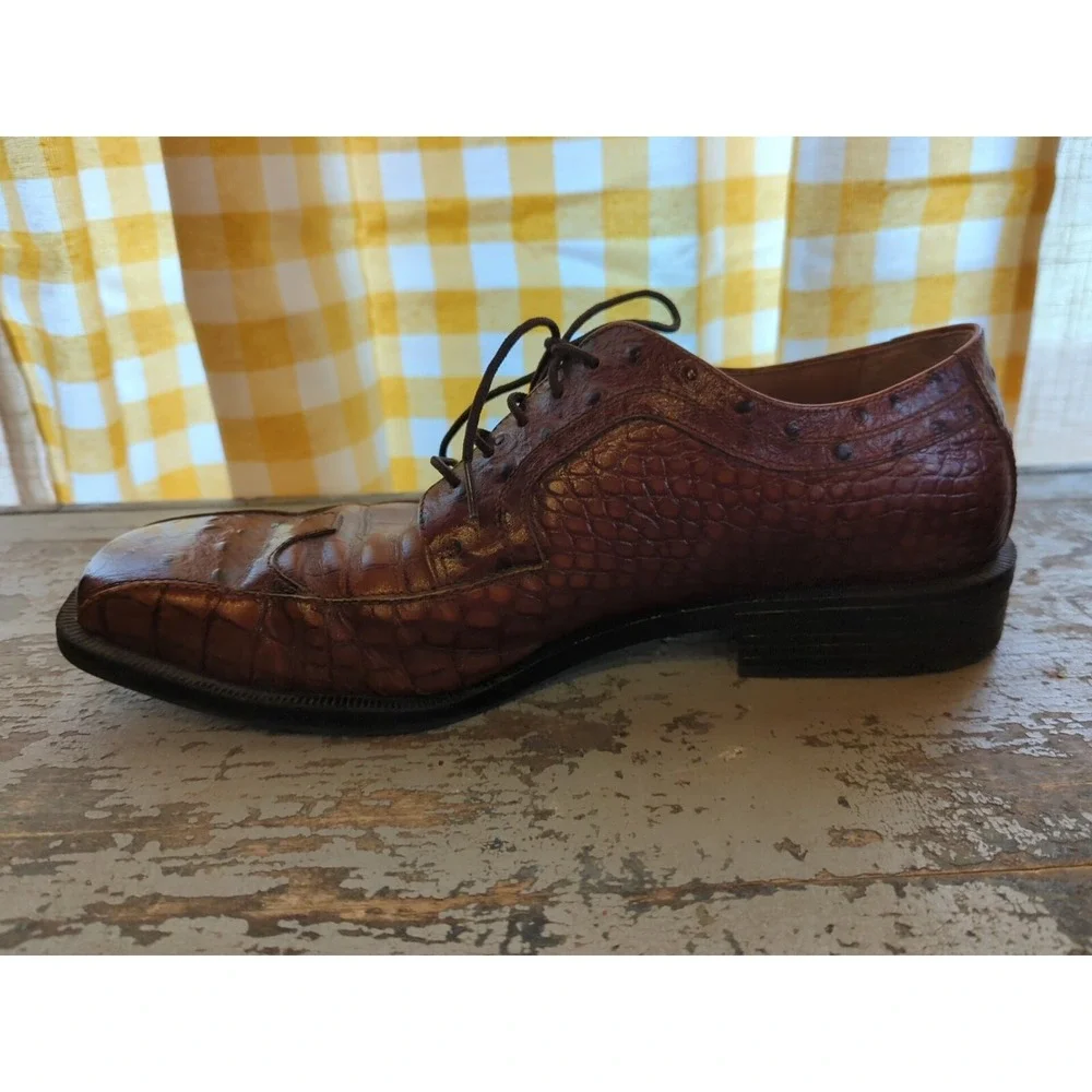 Stacy Adams Shoes 11.5M Snake Skin‎ Men's Shoes Brown Very Nice Used Condition